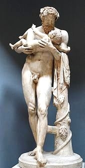 Zeus adopting the baby Dionysos