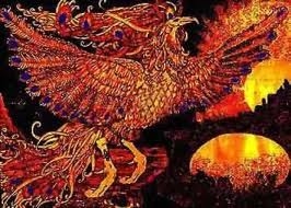 The Phenix bird rising from its ashes